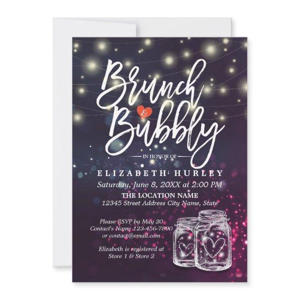 Brunch Bubbly Mason Jar Purple Light
