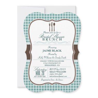 Brunch; Green & Brown Gingham