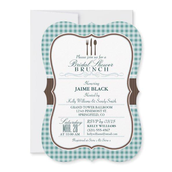 Brunch; Green & Brown Gingham