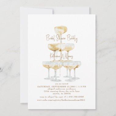 Bridal Shower Bubbly Champagne Invitations