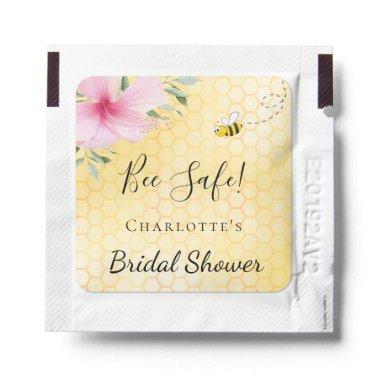 Bridal Shower bumble bee pink floral bee safe Hand Sanitizer Packet