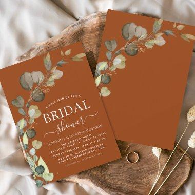 Burnt Orange Greenery Eucalyptus