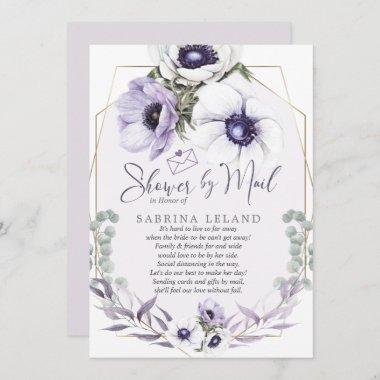 Bridal Shower by Mail Dusty Lilac Floral Invitations
