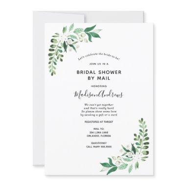 Bridal Shower by Mail Greenery Invitations