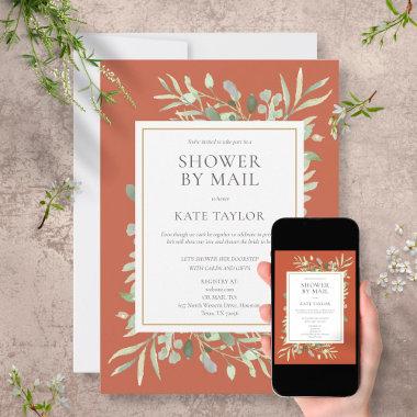 Bridal Shower By Mail Greenery Wedding Terracotta Invitations