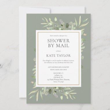 Bridal Shower By Mail Long Distance Sage Green Invitations
