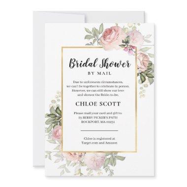 Bridal Shower by Mail Pink Rose Floral Invitations