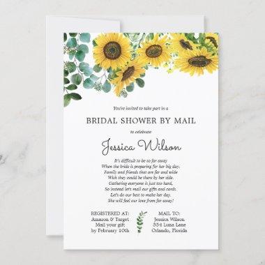 Bridal Shower by Mail Sunflower Floral Invitations