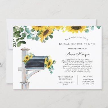 Bridal Shower by Mail Sunflowers in Mailbox Invitations