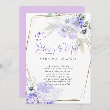 Bridal Shower by Mail Violet Anemone Floral Invitations