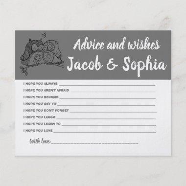 Bridal Shower Invitations Advice and Wishes Flyer