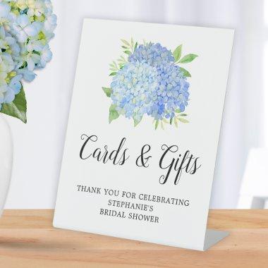 Gifts Blue Hydrangea Botanical Pedestal Sign
