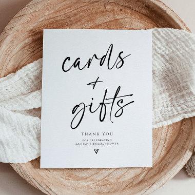 Bridal Shower Invitations Gifts Sign Modern Handwriting
