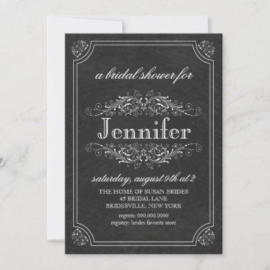 Bridal Shower | Chalk Board Theme Bridal Shower Invitations