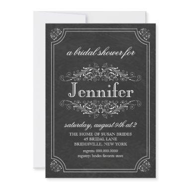 Bridal Shower | Chalk Board Theme Bridal Shower Invitations