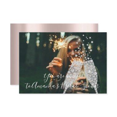 Champaigne Glass Bubbles Photo Rose