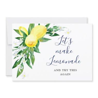 Bridal Shower Change of Plans Lemons Greenery Invitations