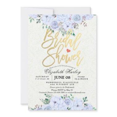Chic Watercolor Floral Gold Script