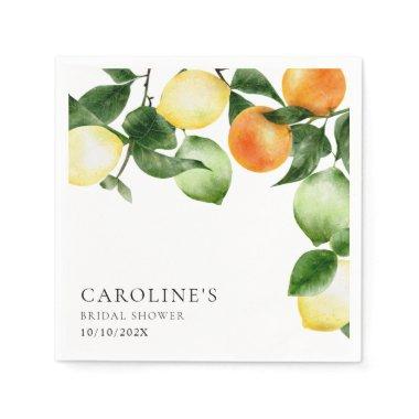 Citrus Fruit Watercolor Napkins