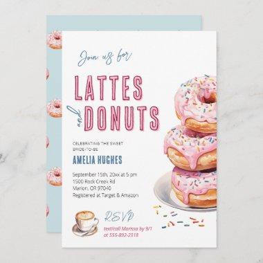 Bridal Shower Coffee Lattes Donuts Bride Brunch Invitations
