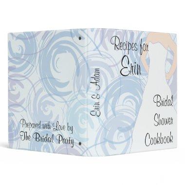 Bridal Shower Cookbook - Flora Blue Binder