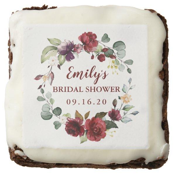 Bridal Shower Cookie Custom Wreath Gift Brownie