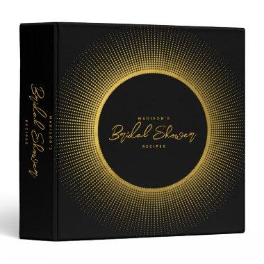 Cooking Kitchen Recipe Black Gold 3 Ring Binder