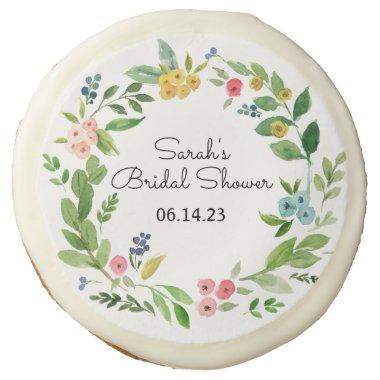 Bridal Shower Cupcake Topper Floral Edible Frostin Sugar Cookie