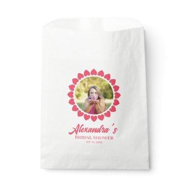 Bridal Shower Custom Photo Heart Circle Frame Favor Bag