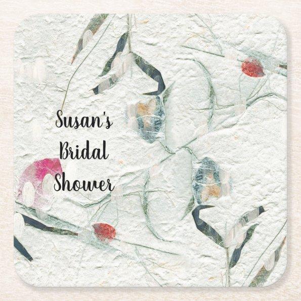 Bridal Shower Customizable Paper Coaster
