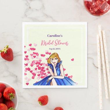 Dark Royal Blue Cocktail Gown Napkins