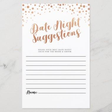 Bridal Shower Date Night Suggestions Rose Gold Wed