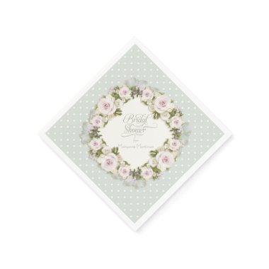 Bridal Shower Decor Party Pretty Roses Succulent Paper Napkins