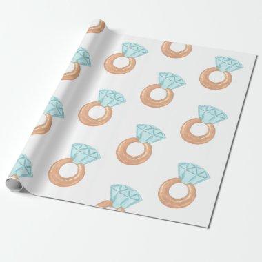 Bridal Shower Diamond Ring Wrapping Paper