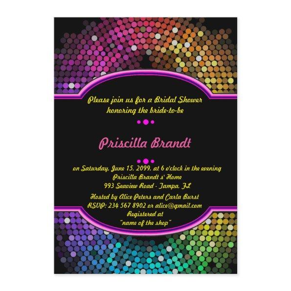 , Disco style, black & multicolor