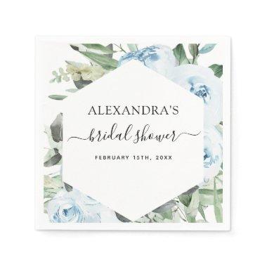 Dusty Blue Eucalyptus Sage Green Napkins