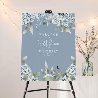 Dusty Blue Floral Welcome Foam Board