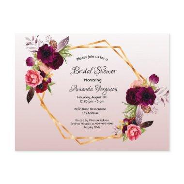dusty rose burgundy invitation post