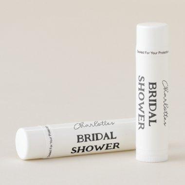 Elegant Black Script Lip Balm