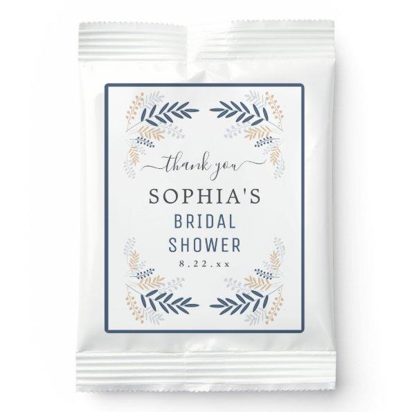 Elegant Blue Foliage Rustic Wedding Lemonade Drink Mix