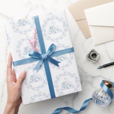 Bridal Shower - Elegant Blue Shower Gift Wrap
