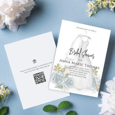 Bridal Shower Elegant Calligraphy Script Dress Invitations