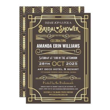 Elegant Gold Chocolate Art Deco
