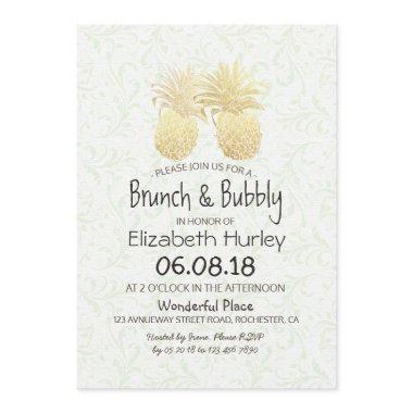 Elegant Gold Foil Pineapple Couple