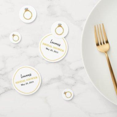 engagement ring personalized confetti