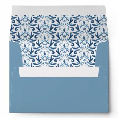 Bridal Shower Envelopes Elegant Dusty Blue