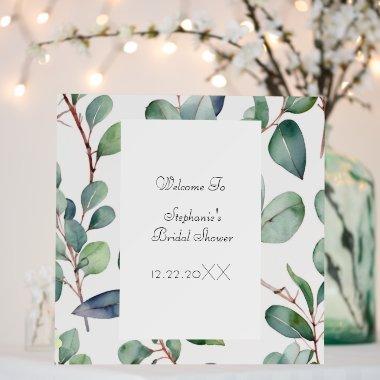 Eucalyptus Green Leaves Cool Wedding Foam Board