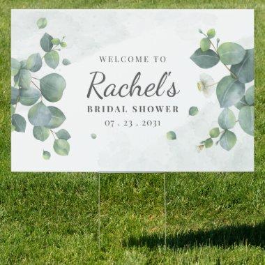 Bridal Shower Eucalyptus Greenery Botanical Sign