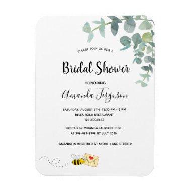 eucalyptus greenery bumble bee Magnet