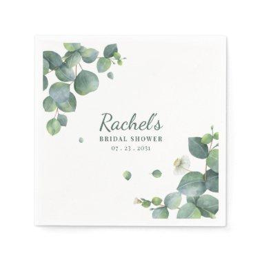 Eucalyptus Greenery Custom Paper Napkins